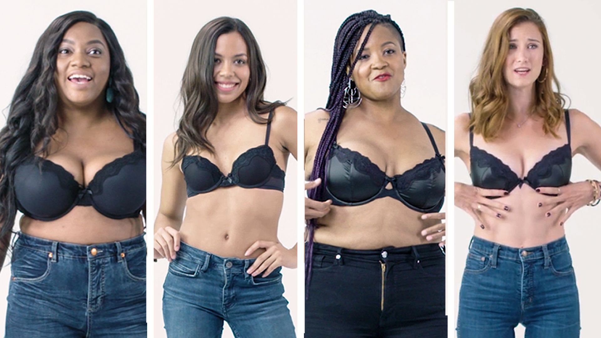 Small Boobs Xxx - Watch Women Sizes 32A Through 42D Try On the Same Bra (Fenty) | Glamour
