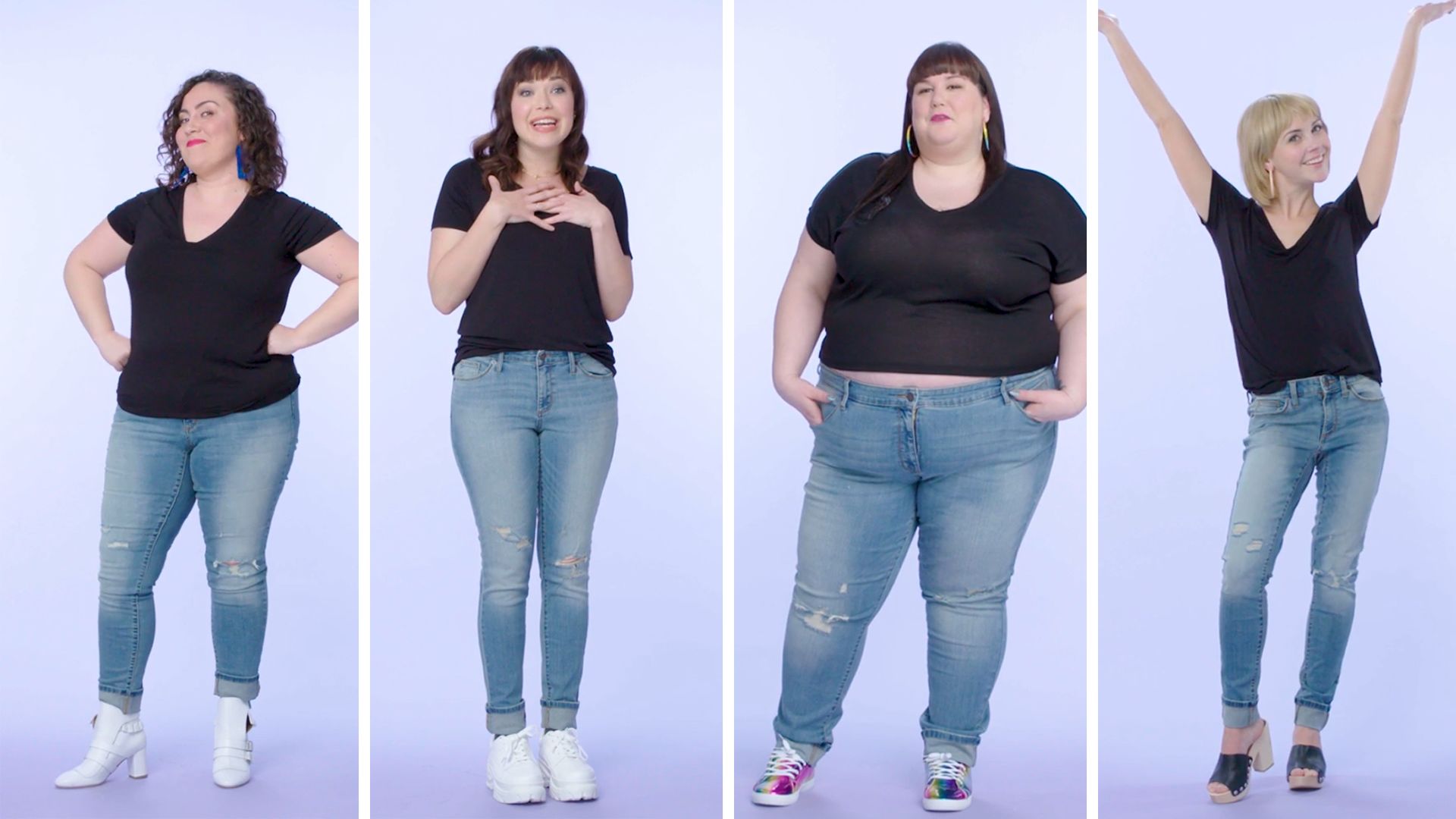 Watch Women Sizes 0 Through 28 Try on the Same Skinny Jeans