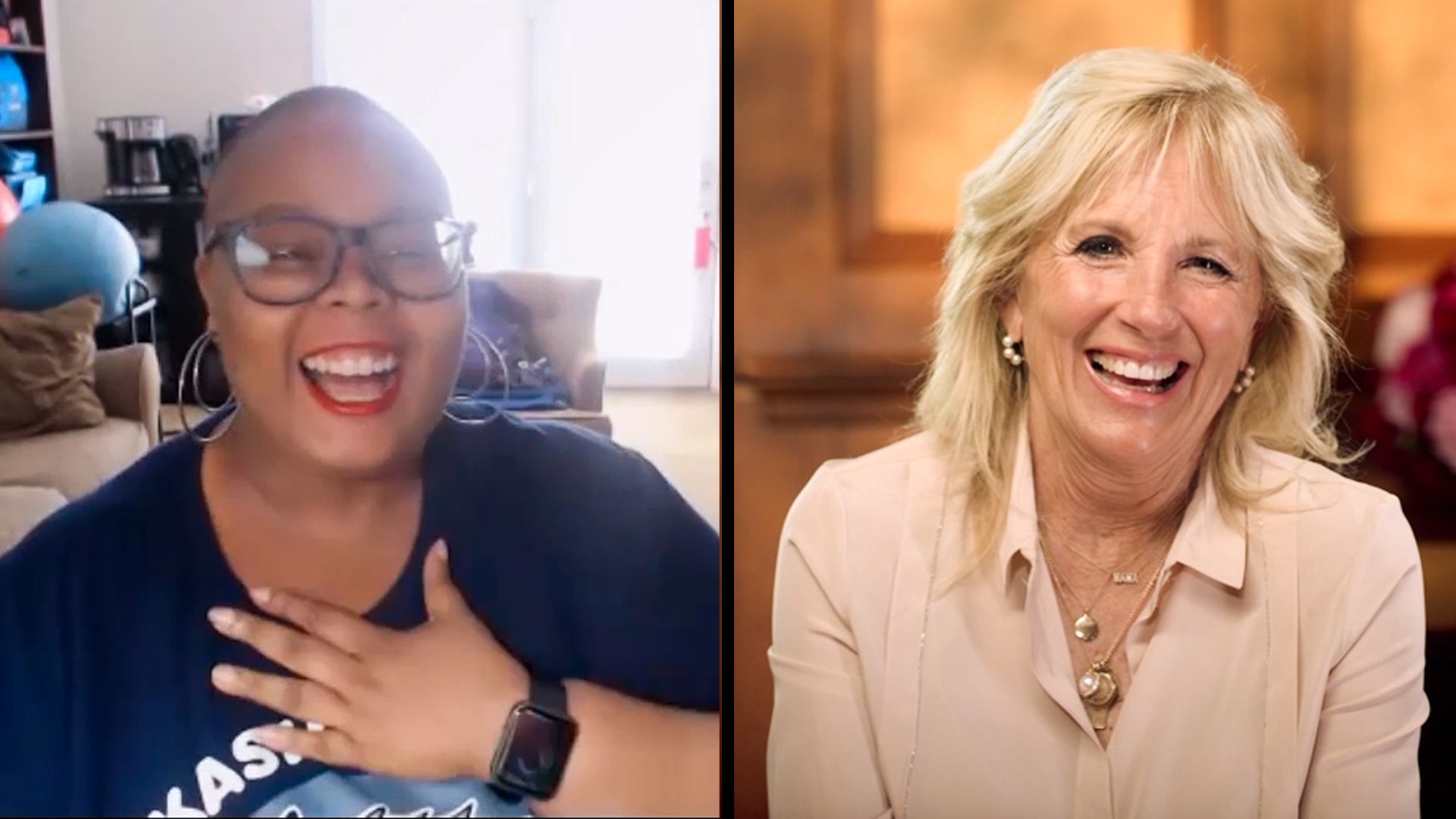 Watch Dr. Jill Biden Surprises College Women of the Year | Women of the
