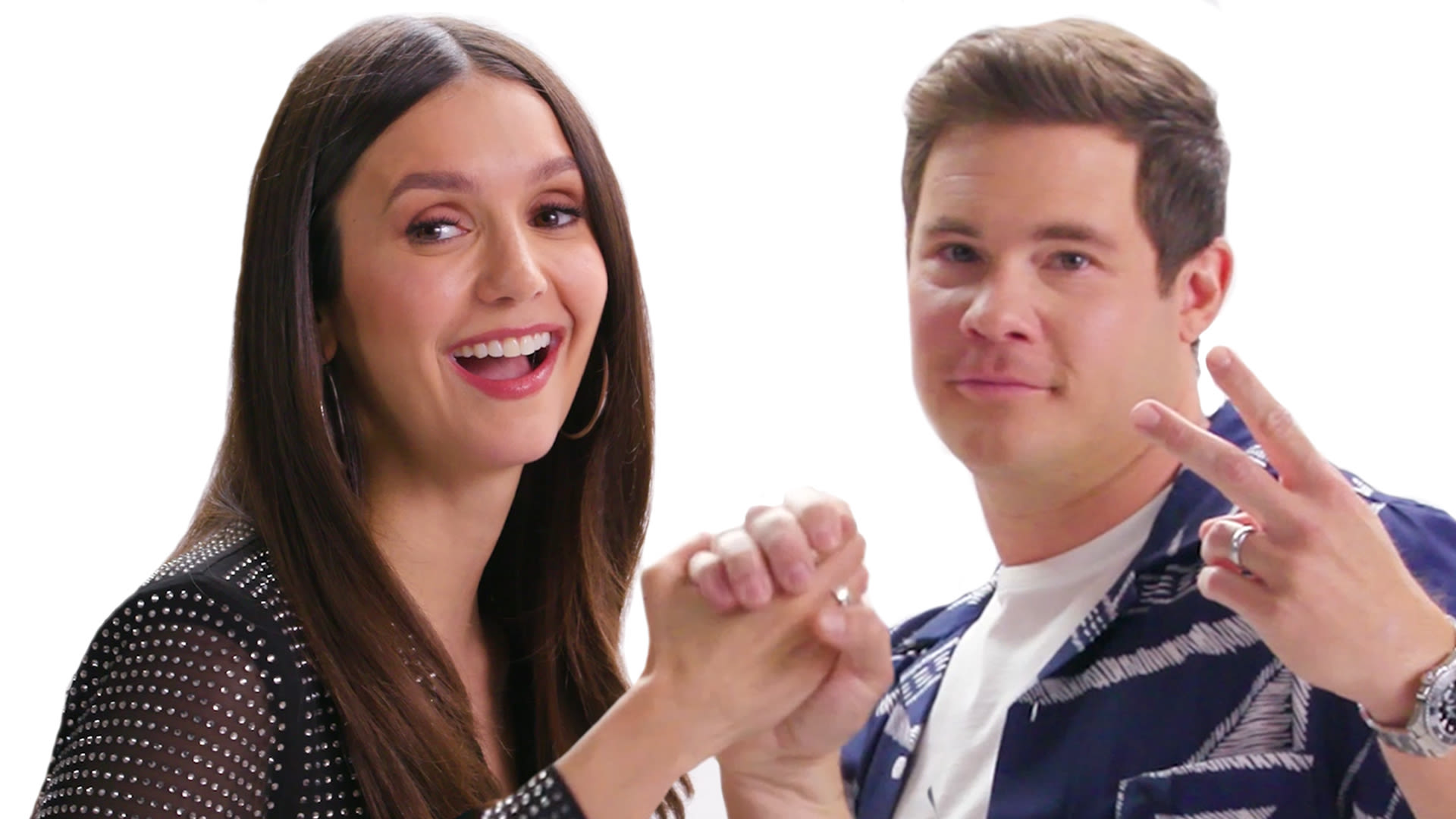 Watch The Out-Laws Nina Dobrev and Adam Devine Take a Friendship Test Friendship Test Glamour photo