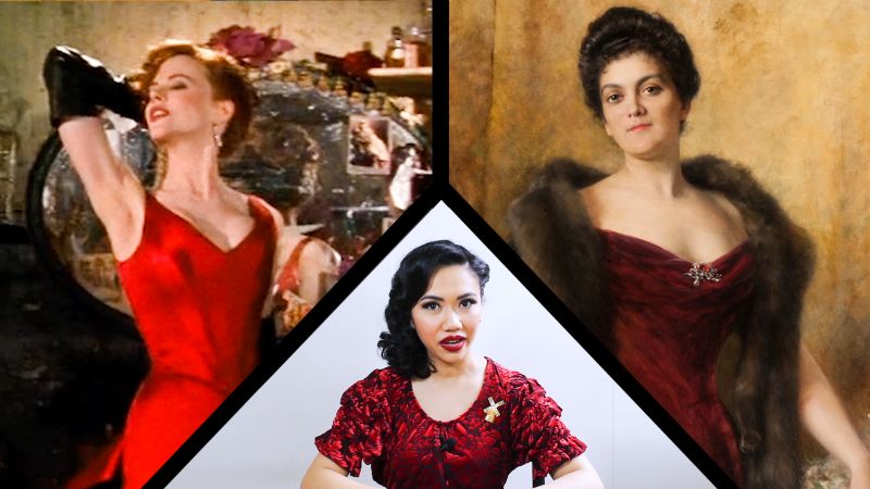 moulin rouge red dress A Poster of advertising - A Wom Fashion Expert Fact Checks Moulin