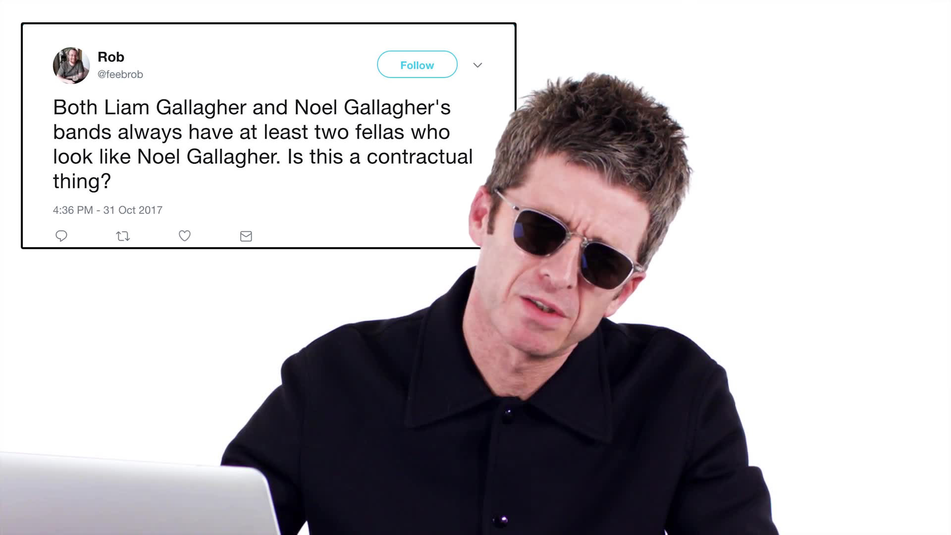 Watch Noel Gallagher Goes Undercover Instagram Reddit And Quora Actually Me Gq