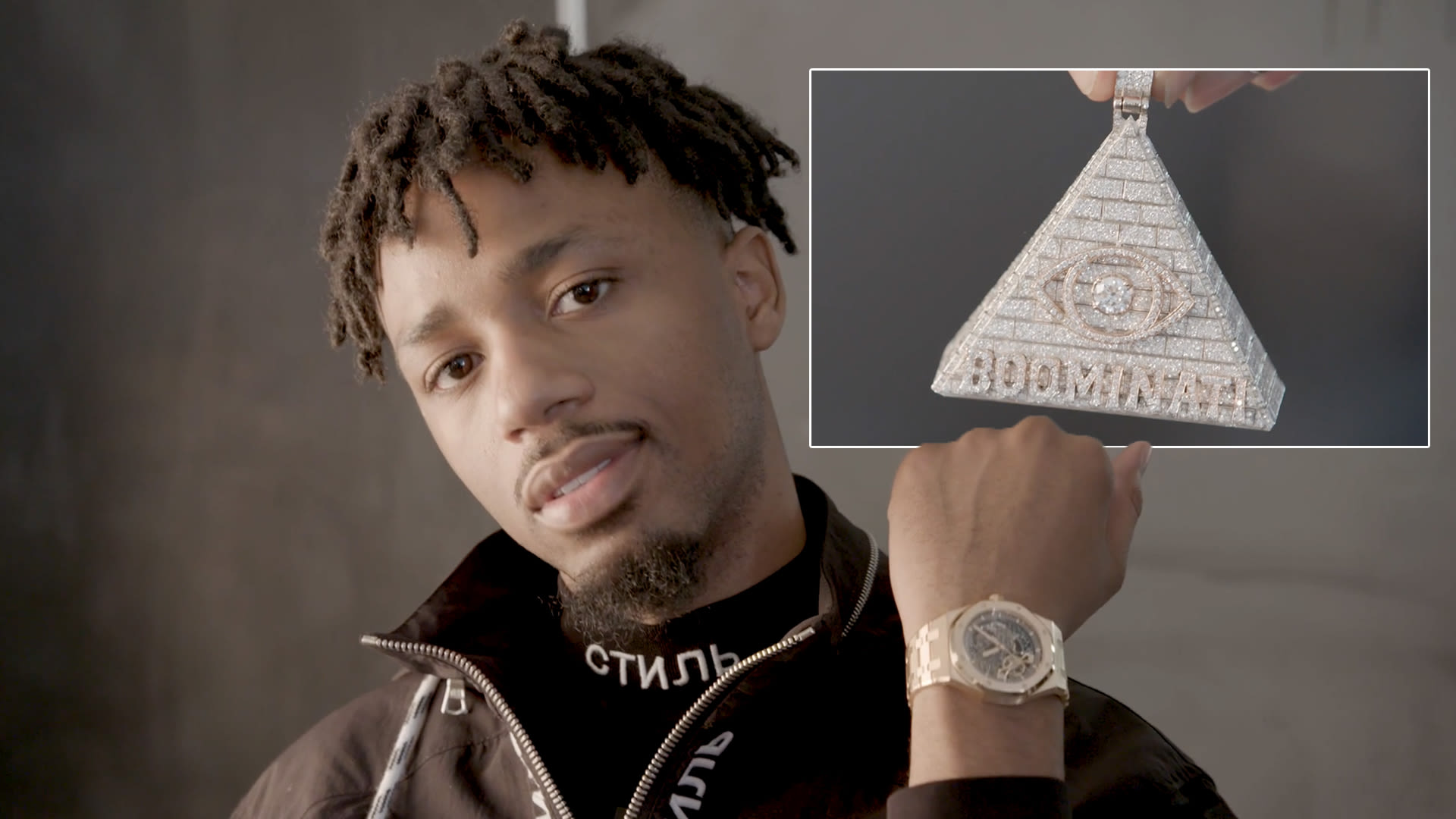 gq metro boomin owns a ton of blinged out pendants