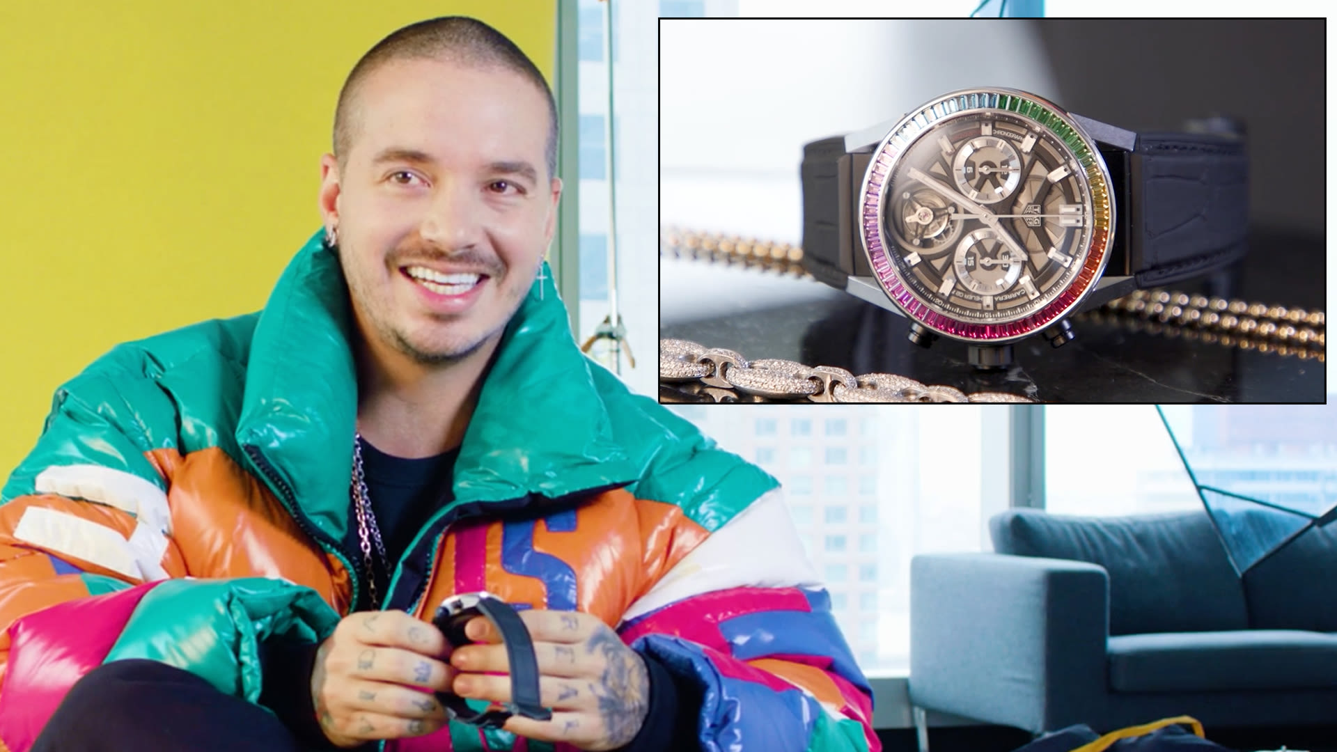 J Balvin s Jewelry Collection Has a Sick Diamond Spinner Necklace