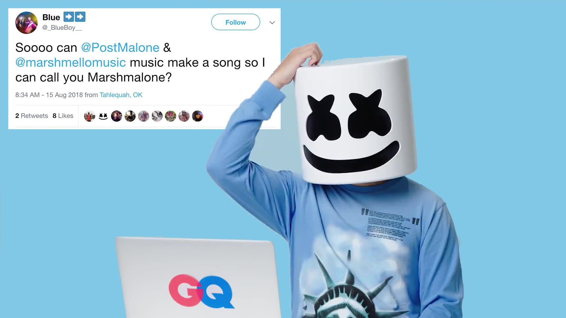 Watch Marshmello Goes Undercover on Twitter, YouTube, and Reddit