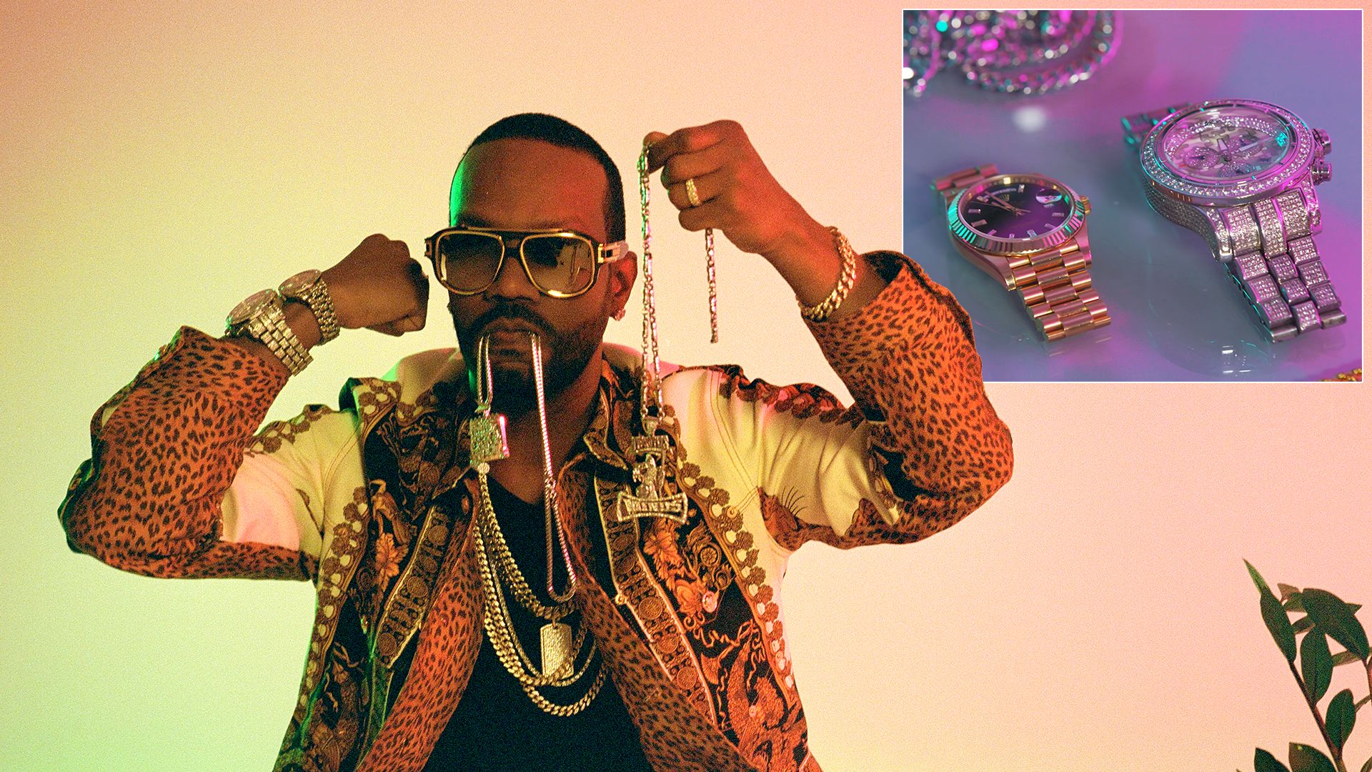 Watch Juicy J’s Jewelry Collection Is Worthy of an OscarWinner On