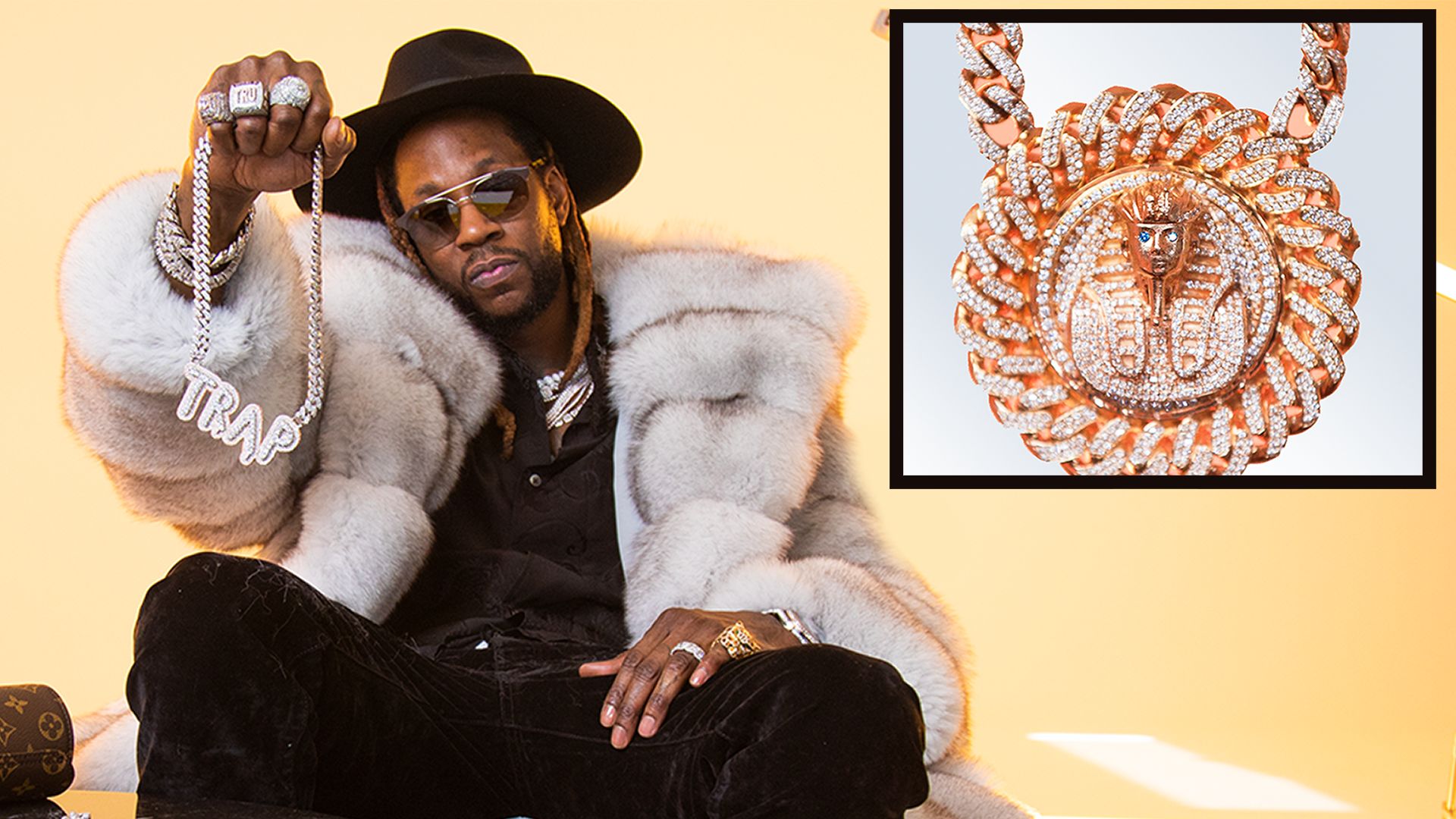 Watch 2 Chainz Shows Off His Insane Jewelry Collection | On The Rocks | GQ