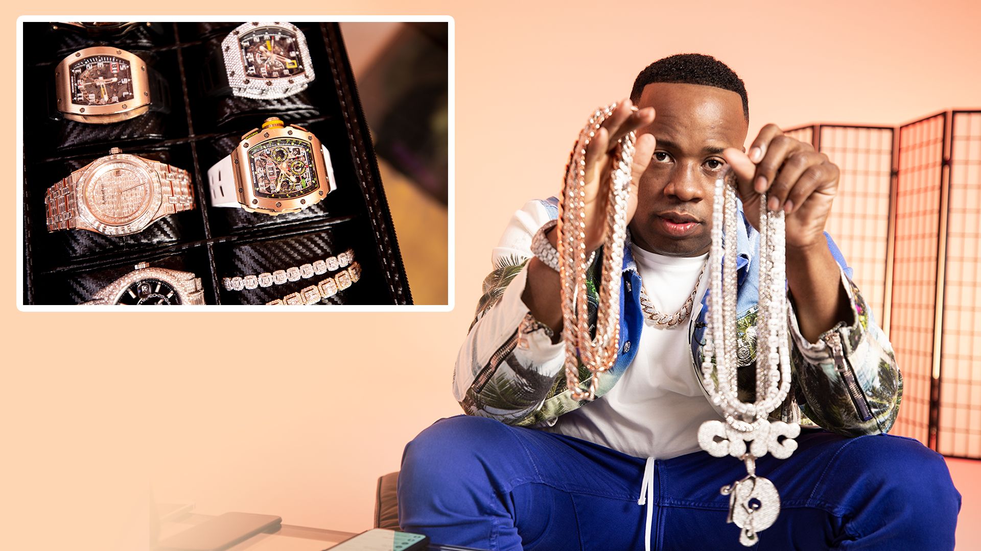 Watch Yo Gotti Shows Off His Insane Jewelry Collection  On The Rocks  GQ