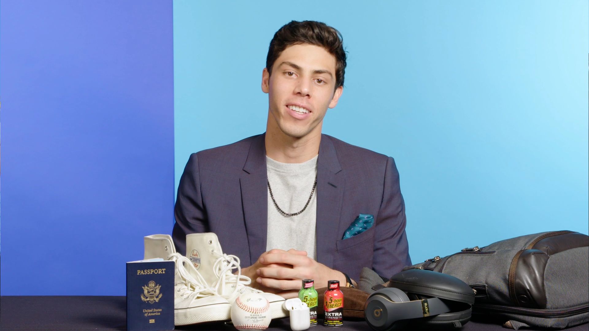 Watch 10 Things Christian Yelich Can't Live Without