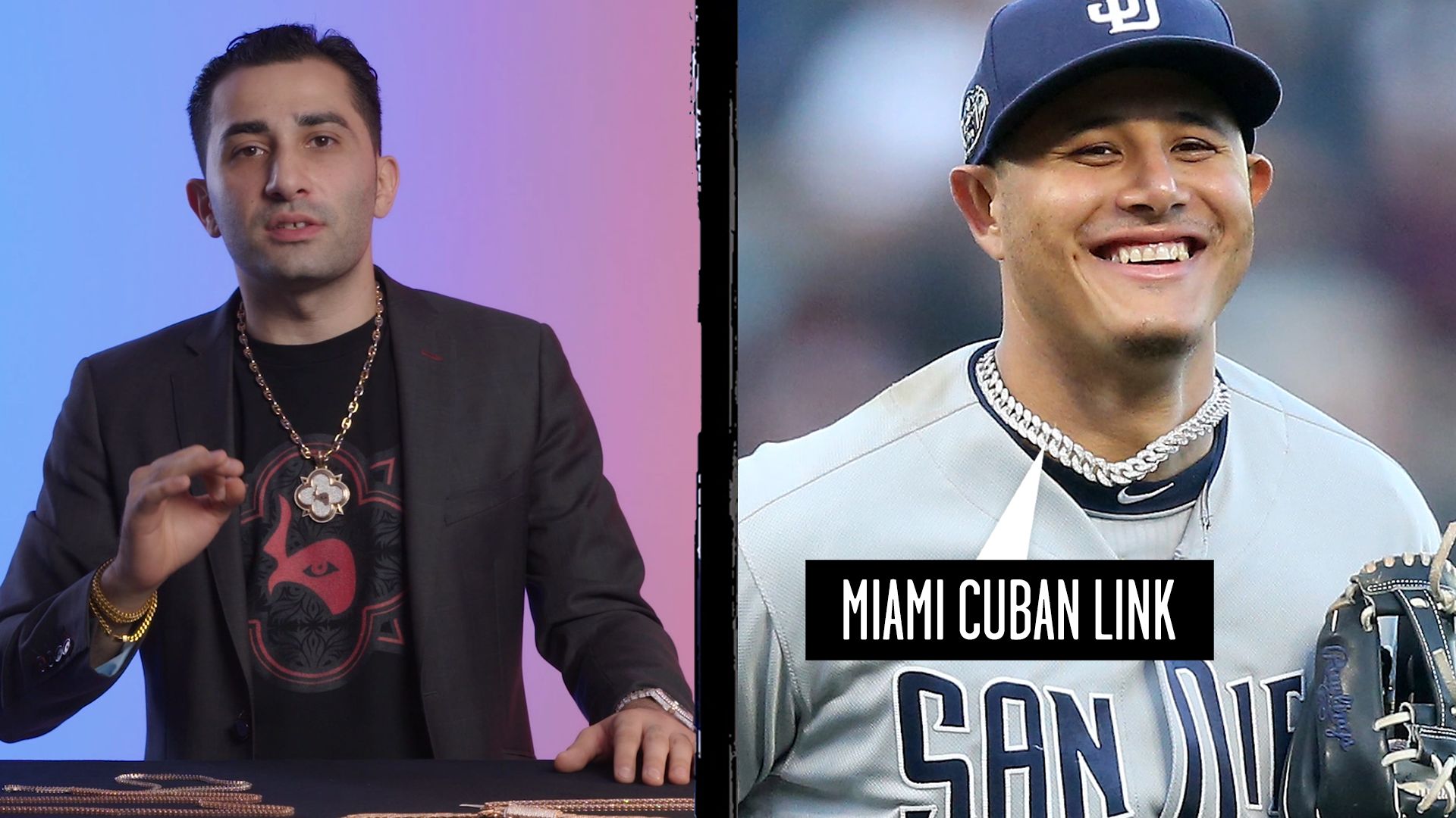 baseball players with gold chains