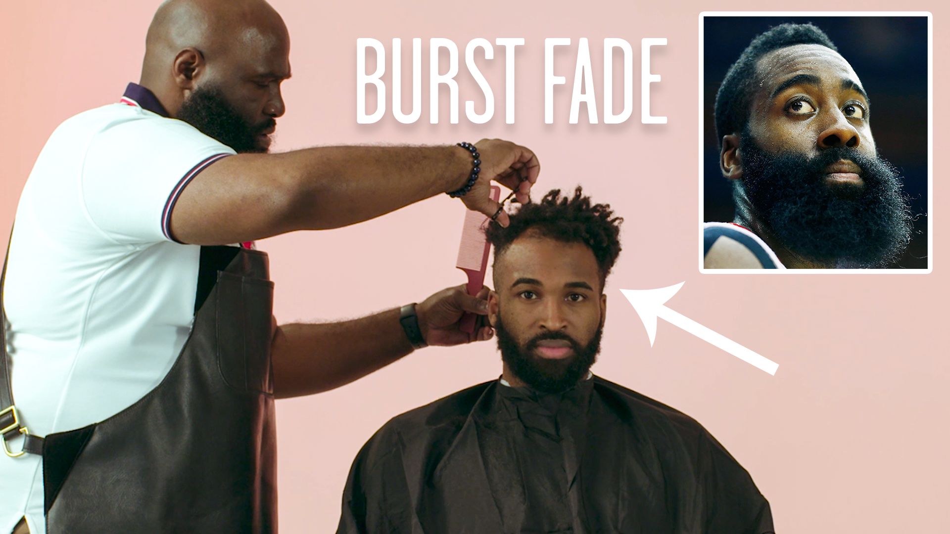 Watch James Harden's Burst Fade Haircut Recreated by a Master Barber | Make  Me Look Like | GQ