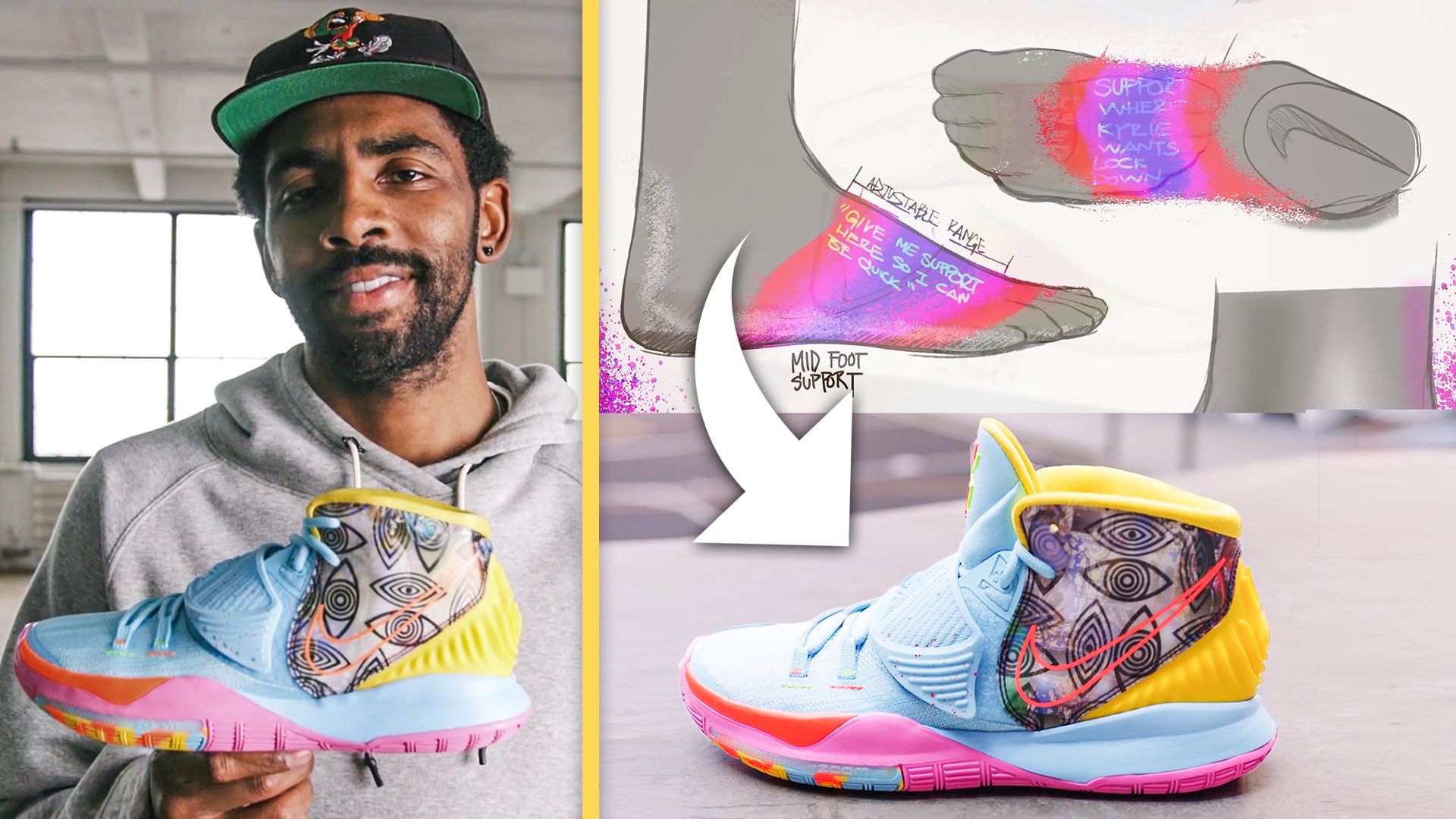 kyrie irving shoes mix match