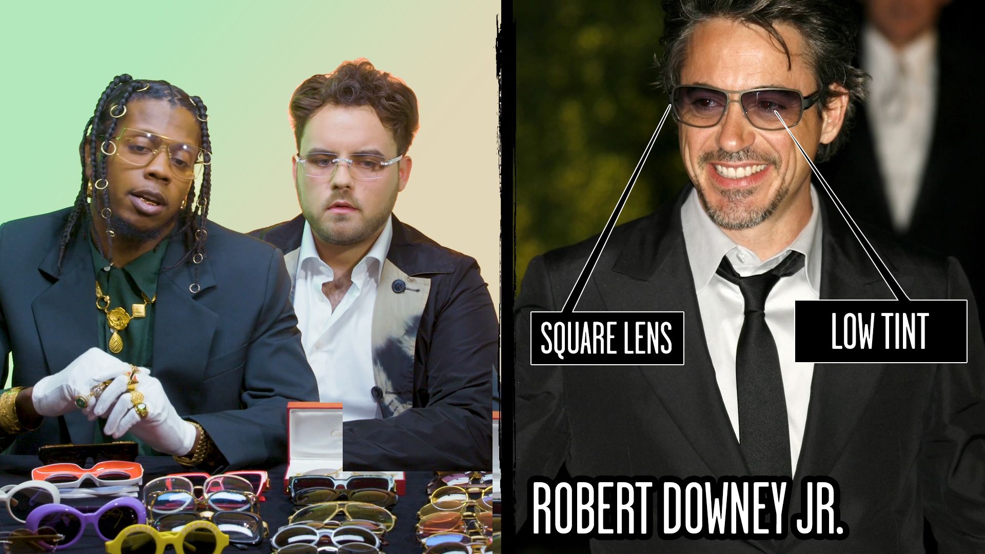 Watch Glasses Experts Break Down Celebrity Sunglasses (Robert Downey Jr,  Samuel L. Jackson) Part 2 | Fine Points | GQ