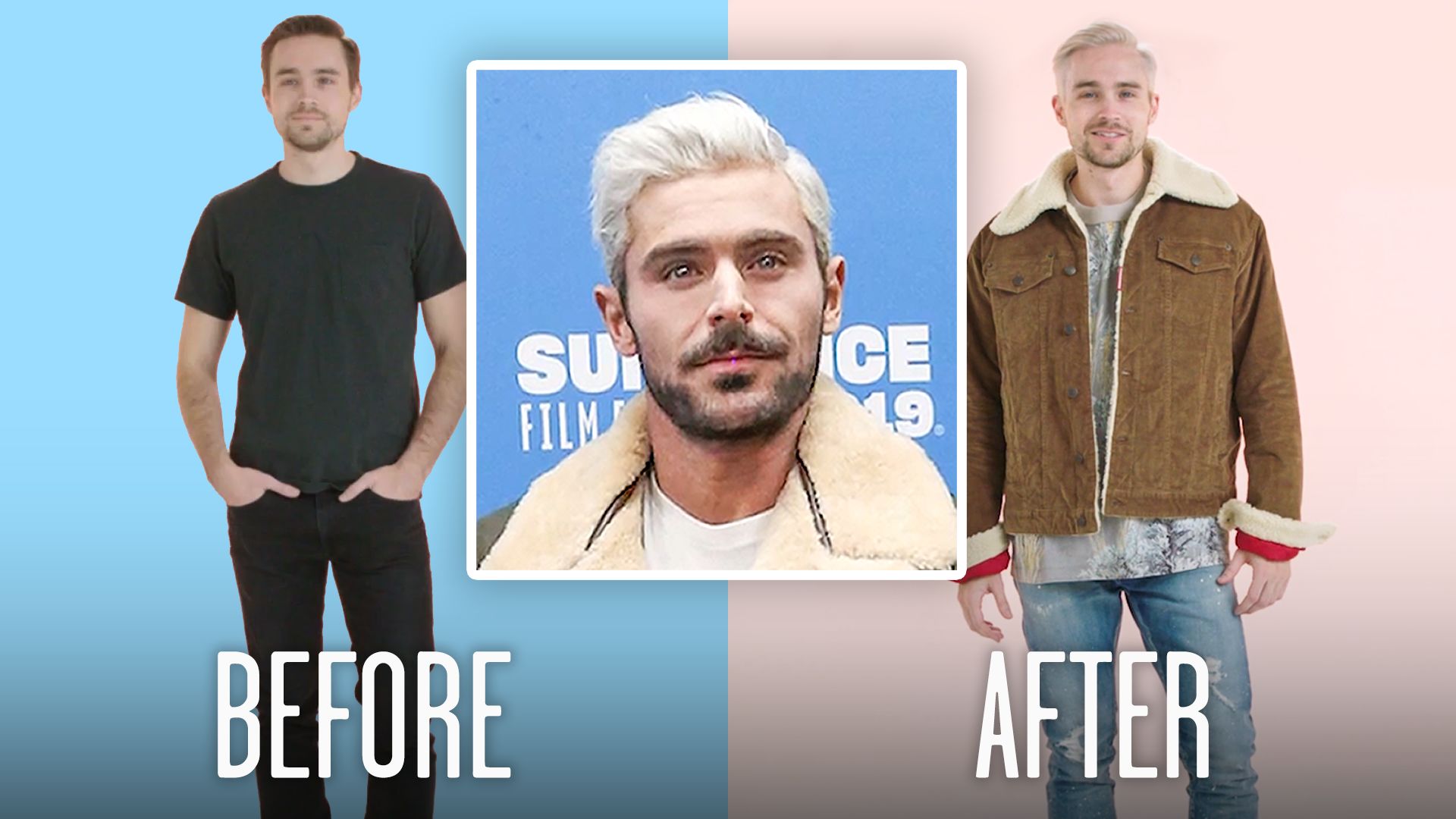 Watch Zac Efron's Bleached Hair Recreated by Professional Stylists | Make  Me Look Like | GQ