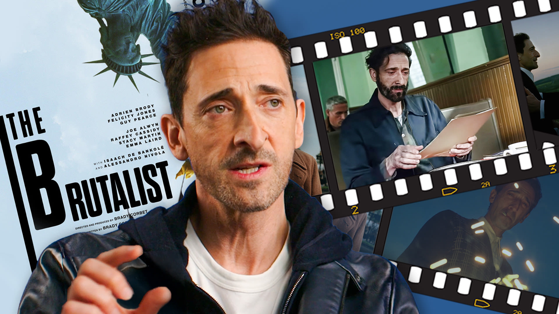 Watch Adrien Brody Reacts To ‘The Brutalist’ Scenes | Action Replay | GQ