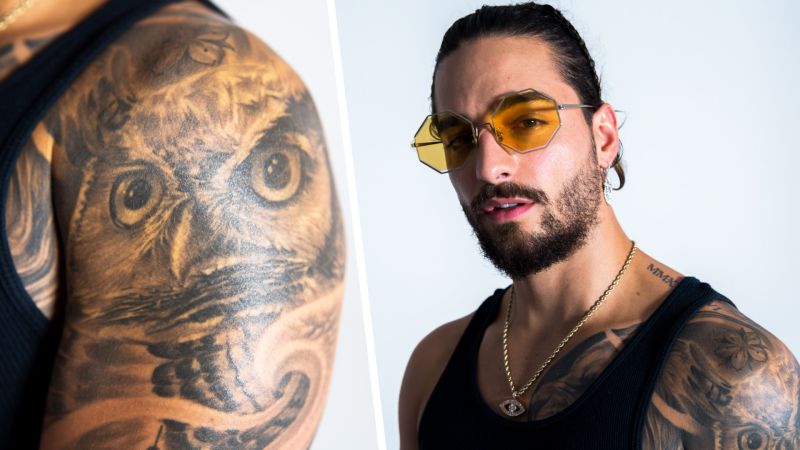 Watch Maluma Shows Off His Body Art | Tattoo Tour | GQ