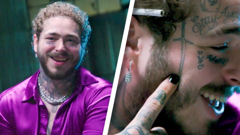 Watch Tattoo Tour Post Malone Breaks Down His Tattoos Part 2 Gq Video Cne Gq Com Gq - fetty wap face tattoos roblox