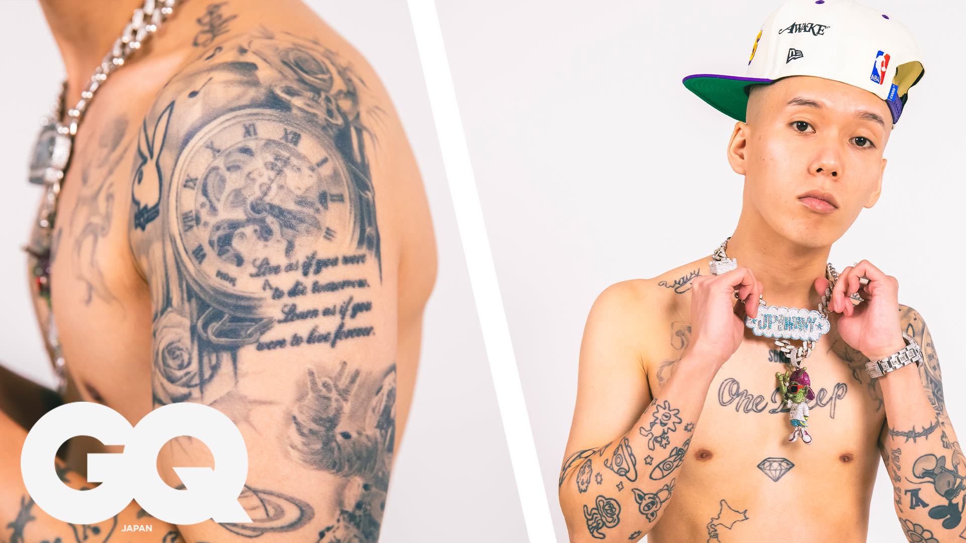 Watch Lil Skies、自慢のタトゥーを解説 | GQ JAPAN | Tattoo Tour | Tattoo Tour | GQ JAPAN