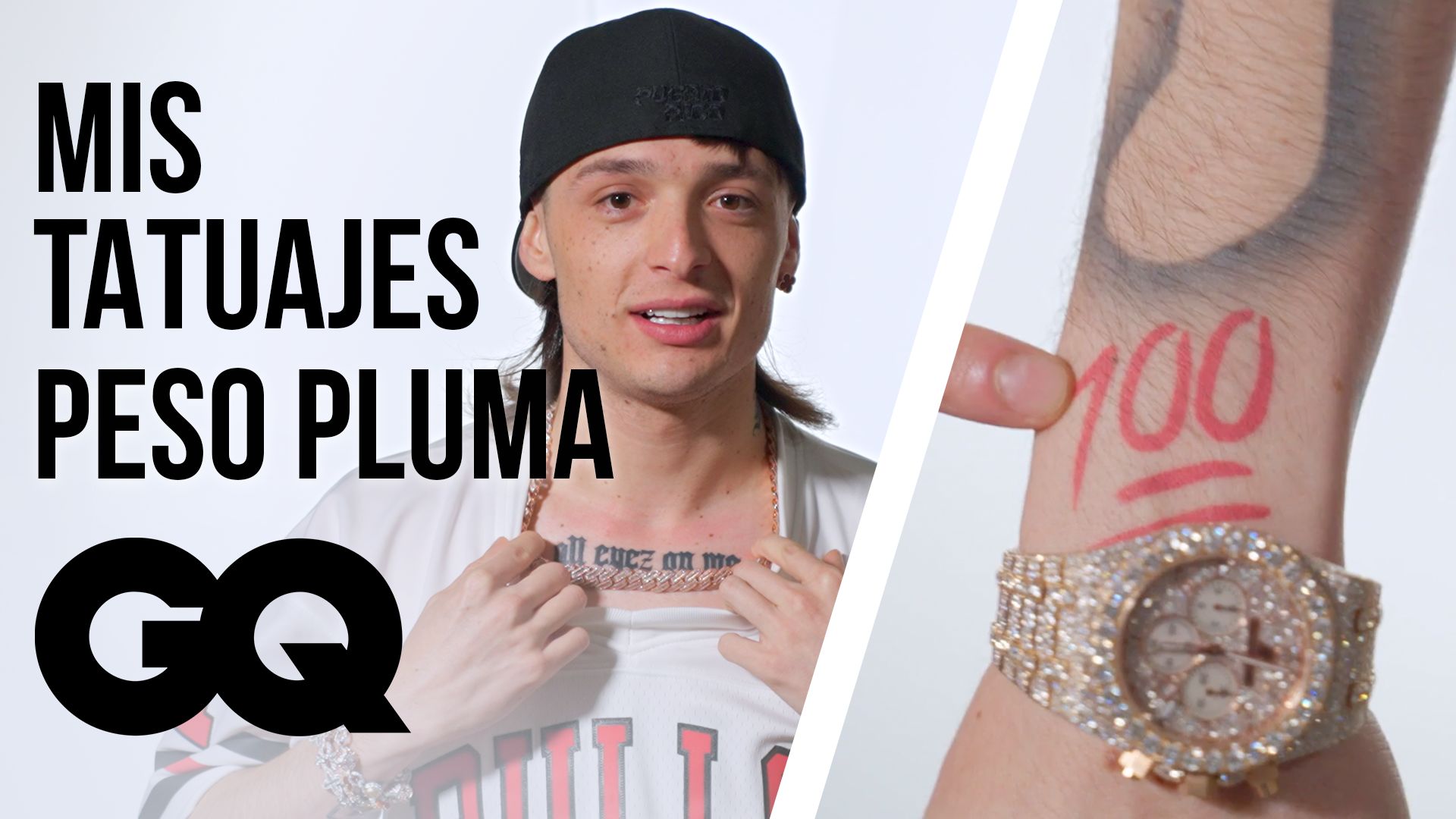 Watch Peso Pluma explica sus tatuajes Mis procesos GQ