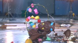 Easter Candy Destroyed in Slow Mo