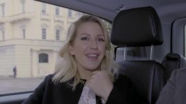 Ellie Goulding Rides with Derek Blasberg to a Burberry Show