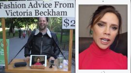 Victoria Beckham Gives Strangers Fashion Advice for $2 in Central Park