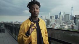 21 Savage Gets Ready for the Saint Laurent Men’s Show