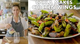 Carla Makes Grilled Chicken Wings with Shishito Peppers