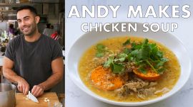 Andy Makes Chicken Soup with Sweet Potatoes