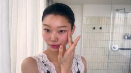 Watch Model Yoon Young Bae’s Guide to Cool-Girl Glitter Eyes and Red Lipstick
