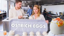 Pro Chef Learns How to Cook Ostrich Eggs