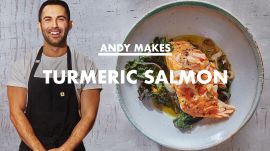 Andy Makes Turmeric Salmon With Coconut