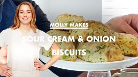 Molly Makes Sour Cream and Onion Biscuits at Home