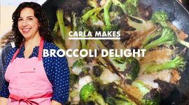 Carla Makes Cheesy Broccoli Delight at Home