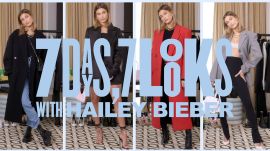 Hailey Bieber Walks Us Through Her Wardrobe for Vogue’s New Show 7 Days, 7 Looks
