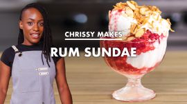 Chrissy Makes Rum Coconut Sundaes
