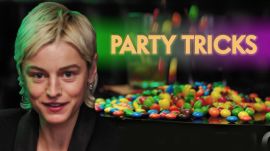 Emma Corrin Catches Candy | Party Tricks