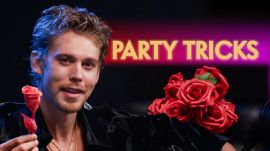 Austin Butler Folds a Paper Rose | Party Tricks