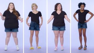 Watch Women Sizes 0 Through 26 Try on the Same Pair of Jean Shorts, Body  Talk