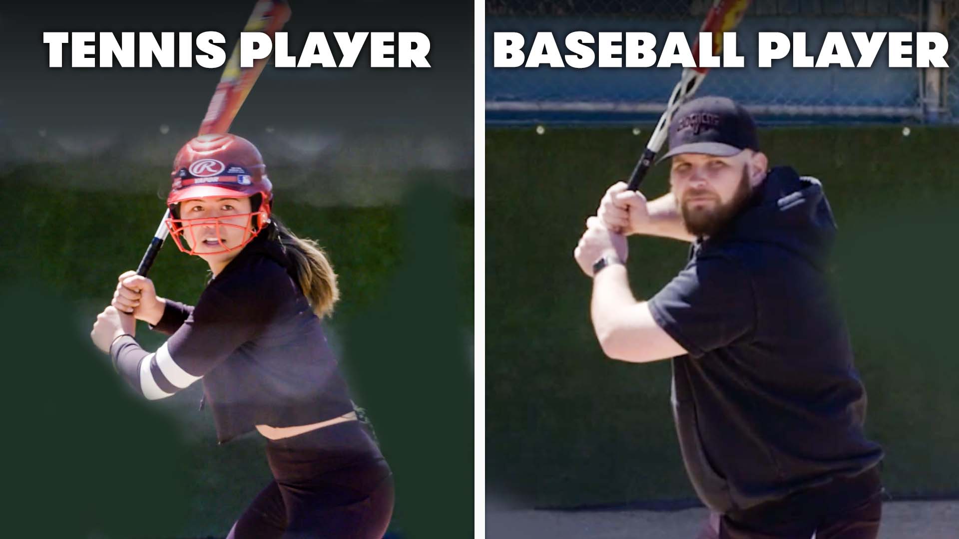 Tennis Players Try To Keep Up With Baseball Players | SELF￼