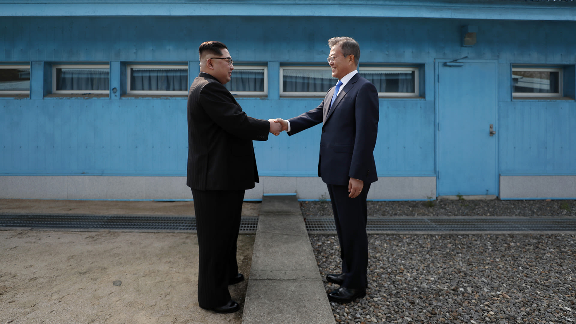 Watch A Historic Handshake Between North and South Korea | The New Yorker