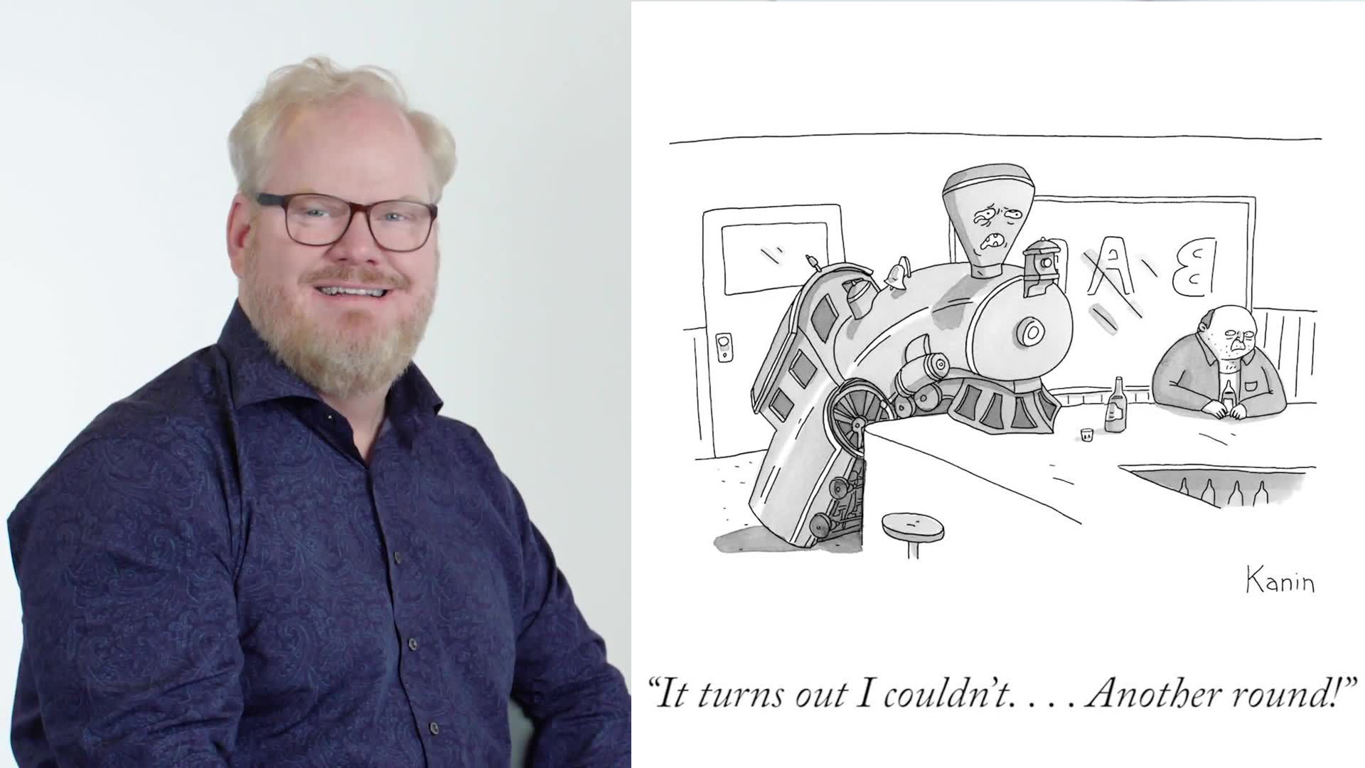 Watch How to Write a New Yorker Cartoon Caption: Jim Gaffigan Edition |  Cartoon Caption Contest | The New Yorker
