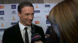 Ryan Lochte Teaches Us How to Say "Jeah!" and More Behind-the-Scenes at the Clive Davis Grammy Party