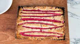 An Inventive Easter Dessert: Rhubarb-Almond Cake