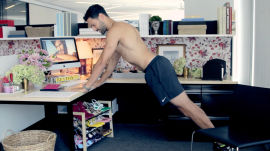 How to Work Out Like a Male Model at the Office