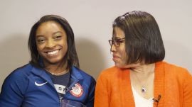 Simone Biles and Her Mom Play a Mother's Day Game