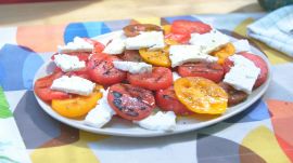 3-Ingredient Grilled Watermelon, Feta, and Tomato Salad