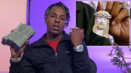 Rich the Kid Keeps Blinged-Out Crosses on Him to Stay Blessed