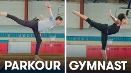Parkour Experts Try to Keep Up With Gymnasts