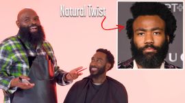 Childish Gambino's Natural Hair with a Part Haircut Recreated by a Master Barber